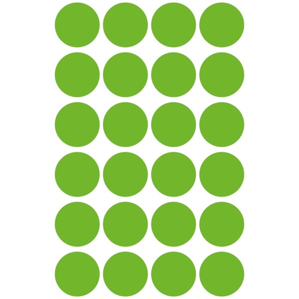 Avery 3597 18mm visszaszedhető 96db-os fűzöld jelölőpont