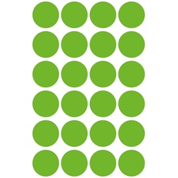 Avery 3597 18mm visszaszedhető 96db-os fűzöld jelölőpont