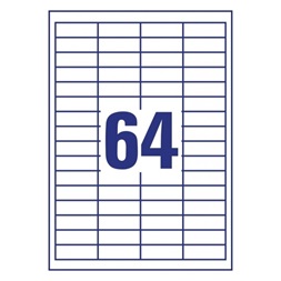 Avery 3667 QP 48,5x16,9mm univerzális 6400db-os fehér etikett