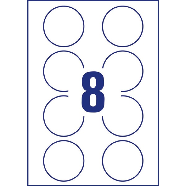 Avery 5081 65mm univerzális visszaszedhető fehér köretikett