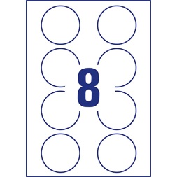 Avery 5081 65mm univerzális visszaszedhető fehér köretikett