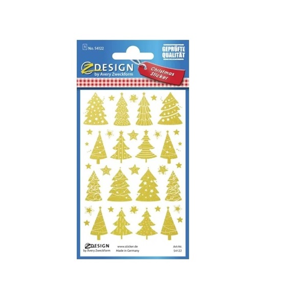 Avery 54122 1 ív karácsonyfa átlátszó fólián matrica