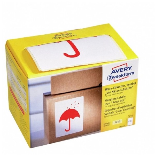 Avery 7252 Nedvesség piktogram 74x100mm 200db-os címke