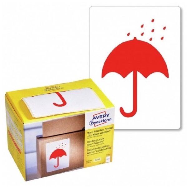 Avery 7252 Nedvesség piktogram 74x100mm 200db-os címke