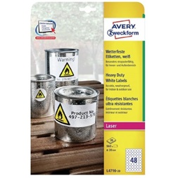 Avery L4716-20 30 mm időjárásálló 960 db-os köretikett