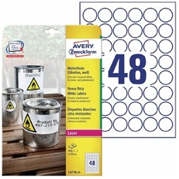Avery L4716-20 30 mm időjárásálló 960 db-os köretikett