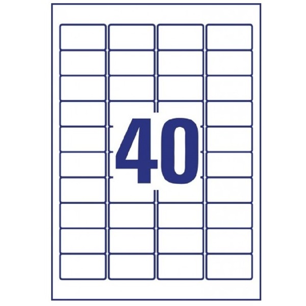 Avery L7781-25 45,7x25,4 mm 1000 db-os víztiszta etikett