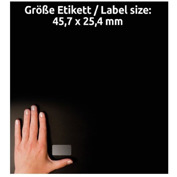 Avery L7781-25 45,7x25,4 mm 1000 db-os víztiszta etikett