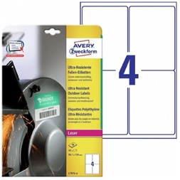 Avery L7915-10 99,1x139 mm ultra ellenálló 40 db-os etikett