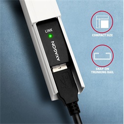 Axagon ADR-210B 10m USB 2.0 A apa - USB B apa aktív repeater kábel