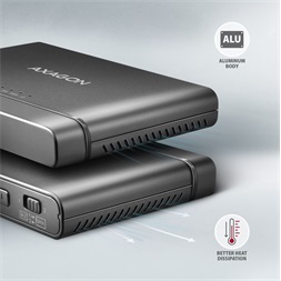 Axagon ADSA-CC USB-C 10Gbps NVMe M.2/SATA 2,5"/3,5" HDD/SSD másoló