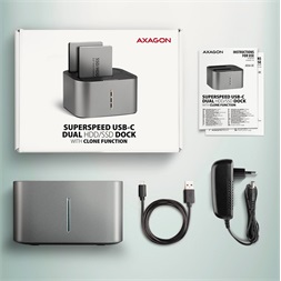 Axagon ADSA-DC SuperSpeed USB DUAL 2.5"/3.5" HDD/SSD DUAL dokkoló