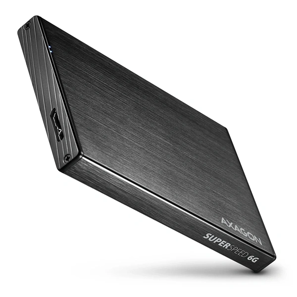 Axagon EE25-XA6 USB 3.0 fekete külső alumínium HDD/SSD ház