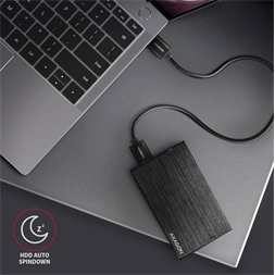 Axagon EE25-XA6 USB 3.0 fekete külső alumínium HDD/SSD ház