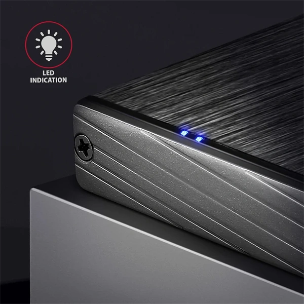 Axagon EE25-XA6 USB 3.0 fekete külső alumínium HDD/SSD ház