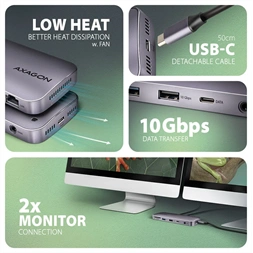 Axagon HMC-12GM2 12in1 USB HUB
