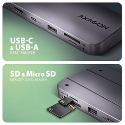 Axagon HMC-6GM2 6in1 USB HUB