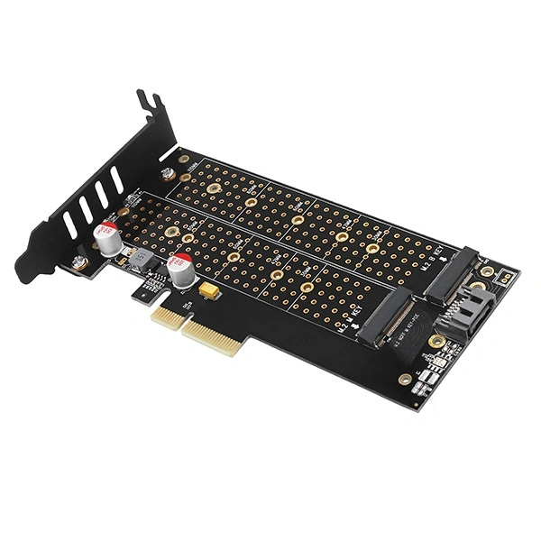 Axagon PCEM2-DC PCI-Express - NVME+NGFF M.2 hűtővel ellátott adapter