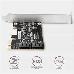 Axagon PCES-SJ2 2db belső SATAIII portos PCI-Express kártya