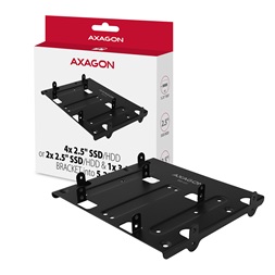 Axagon RHD-435 5,25"-ről 4 db 2,5" vagy 1 db 3.5" és 2 db 2.5" SSD / HDD beépítő keret