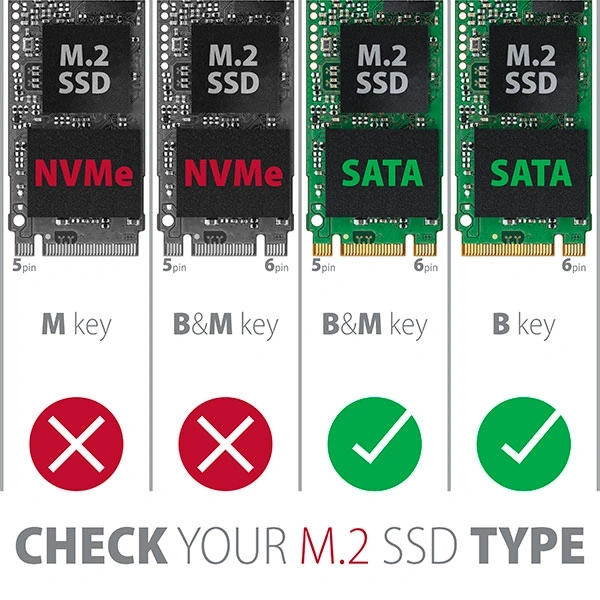 Axagon RSS-M2SD 2,5" SATA M.2 adapter