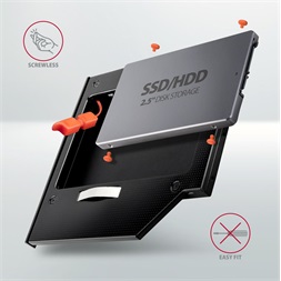 Axagon RSS-CD09 2,5" SATA SSD/HDD caddy optikai meghajtó beépítő keret