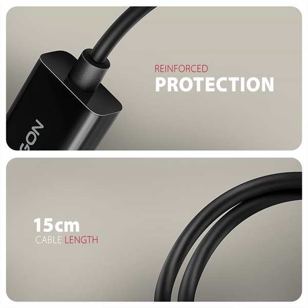 Axagon RVD-HI20N 4K/60Hz DisplayPort - HDMI 2.0 adapter