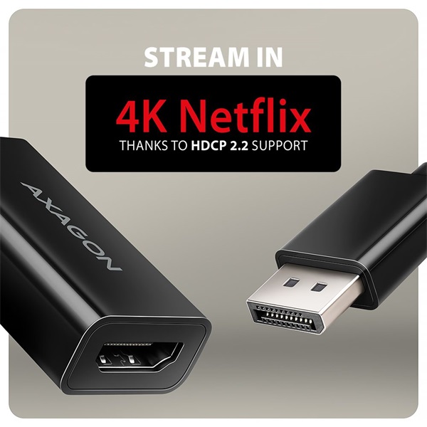 Axagon RVD-HI20N 4K/60Hz DisplayPort - HDMI 2.0 adapter