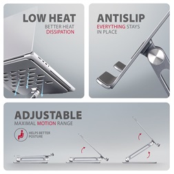 Axagon STND-LQ ALU HQ 10-16" laptop állvány