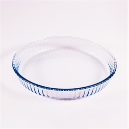 BORCAM kerek bordázott hőálló üvegedény 2.950ml, 319*50mm