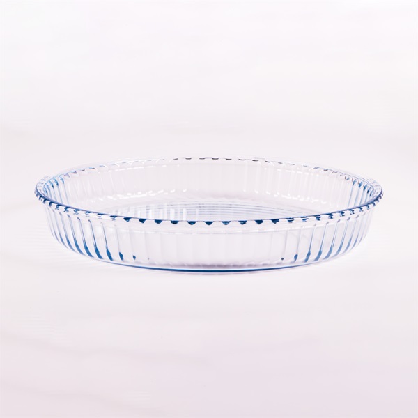 BORCAM kerek bordázott hőálló üvegedény 2.950ml, 319*50mm