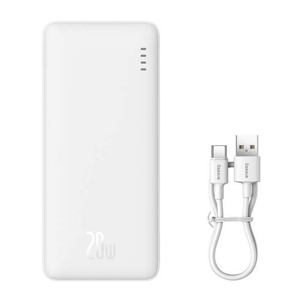 Baseus Airpow 10000 mAh, 20W, fehér power bank