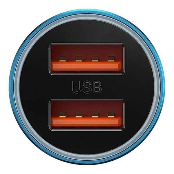 Baseus CGJM000003 Golden Contactor Max 60W/2xUSB-A kék autós töltő