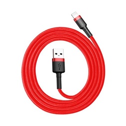 Baseus cafule USB lightning 2.4A 1M CALKLF-B09 piros kábel