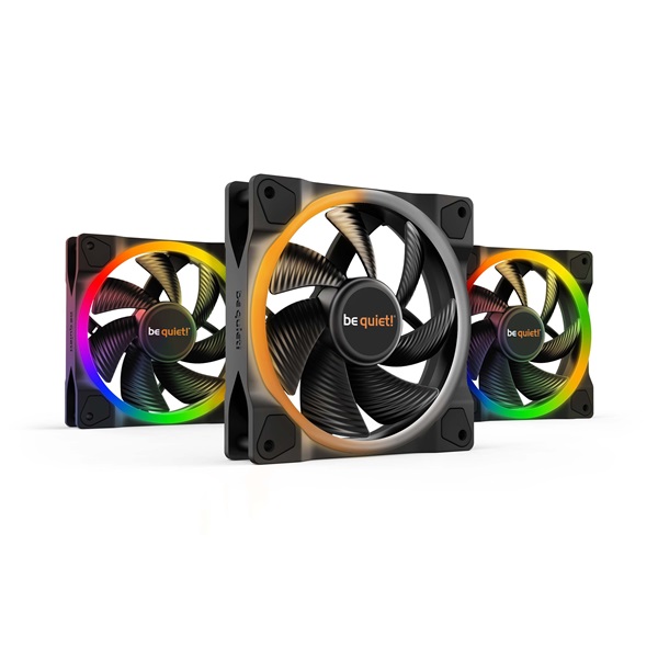 Be Quiet! LIGHT WINGS 3db 120mm PWM ARGB fekete ventilátor