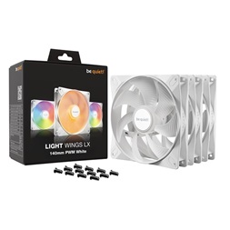 Be Quiet! LIGHT WINGS 3db 140mm PWM RGB fehér ventilátor