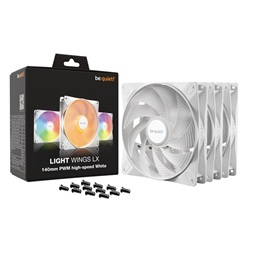 Be Quiet! LIGHT WINGS 3db 140mm PWM RGB fehér ventilátor