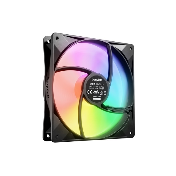 Be Quiet! LIGHT WINGS 3db 140mm PWM RGB fekete ventilátor