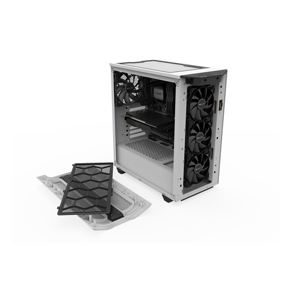 Be Quiet! Pure Base 500DX fehér (táp nélküli) ablakos ATX ház