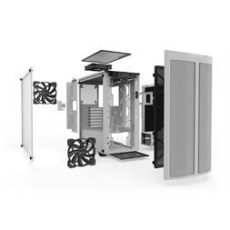 Be Quiet! Pure Base 500DX fehér (táp nélküli) ablakos ATX ház