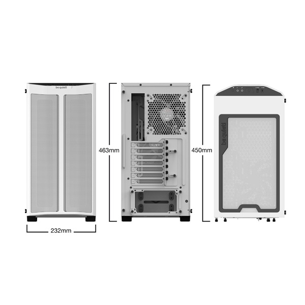 Be Quiet! Pure Base 500DX fehér (táp nélküli) ablakos ATX ház