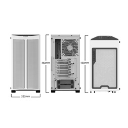 Be Quiet! Pure Base 500DX fehér (táp nélküli) ablakos ATX ház