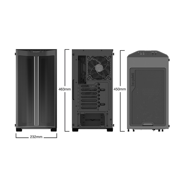 Be Quiet! Pure Base 500DX fekete (táp nélküli) ablakos ATX ház