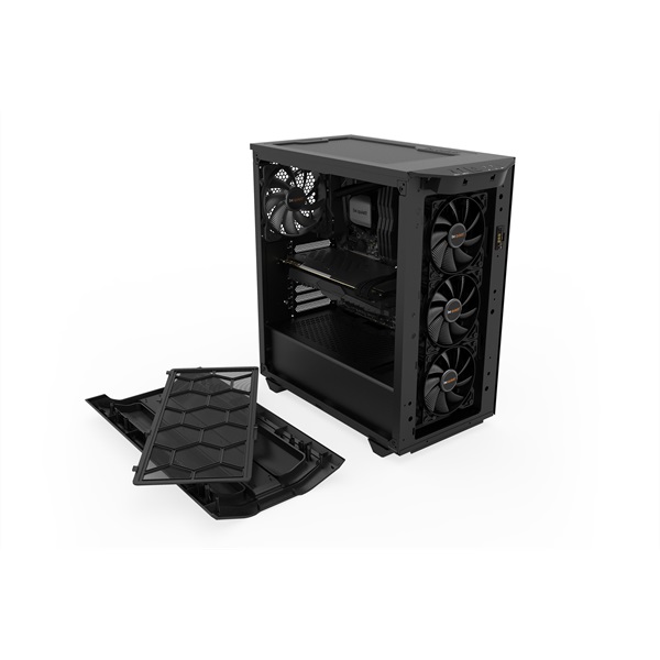 Be Quiet! Pure Base 500DX fekete (táp nélküli) ablakos ATX ház