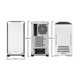 Be Quiet! Pure Base 500 fehér (táp nélküli) ATX ház