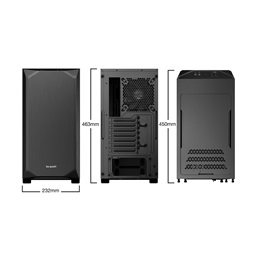 Be Quiet! Pure Base 500 fekete (táp nélküli) ATX ház