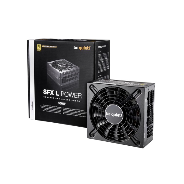 Be Quiet! SFX-L Power 600W 80+ Gold ventillátorral dobozos tápegység