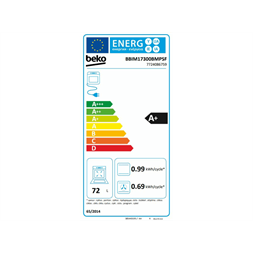 Beko BBIM17300BMPSF fekete, beépíthető, sütőtér: 72L, sütő