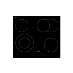 Beko HIC 64403 T fekete, beépíthető, elektromos üvegkerámia, főzőzóna: 4, beépíthető méret: 56cm, főzőlap