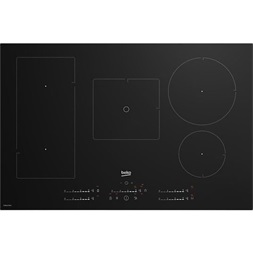 Beko HII85770UFT fekete, beépíthető, indukciós, főzőzóna: 5, beépíthető méret: 75cm, főzőlap